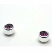 Cercei energetici cu piatra violet cod CTX 107