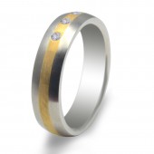 Inel magnetic cu zirconiu, placat cu aur cod VOX 4444